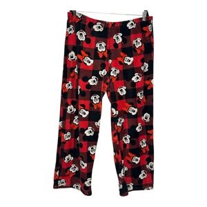 Disney‎ Mickey Minnie Mouse Pajama Pants Plaid Fleece Loungewear Extra Large XL